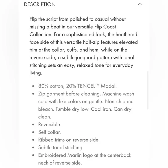 Tommy Bahama Expresso Bayview Half Zip Pullover L - Picture 3 of 9